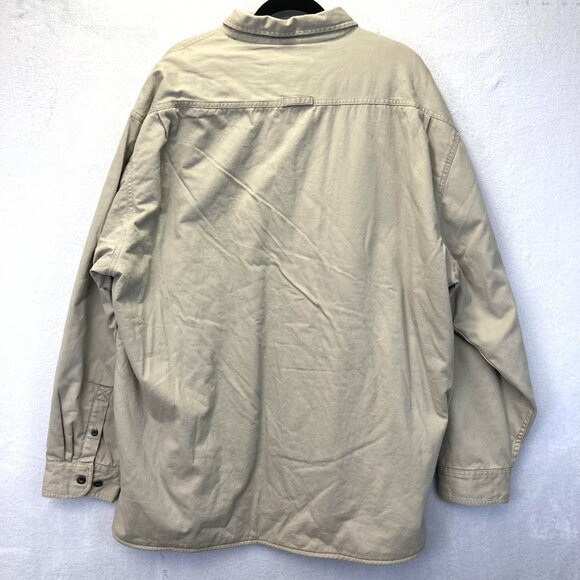 Levi's Sherpa Lined Shirt Jacket Shacket Mens 3XL Khaki Tan Workwear Classic - Picture 2 of 15